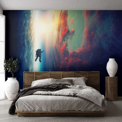 Papier Peint Autocollant Deluxe Sticker - Affronter l'univers - Abstraction, Astronaute, Cosmos - 300x210 cm