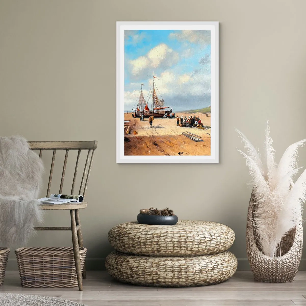 Affiche dans un cadre blanc - Poster - Après une capture réussie - 61x91 cm