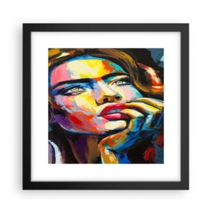 Affiche dans un cadre noir - Poster - Les rêves volent dans le ciel comme des oiseaux - 30x30 cm