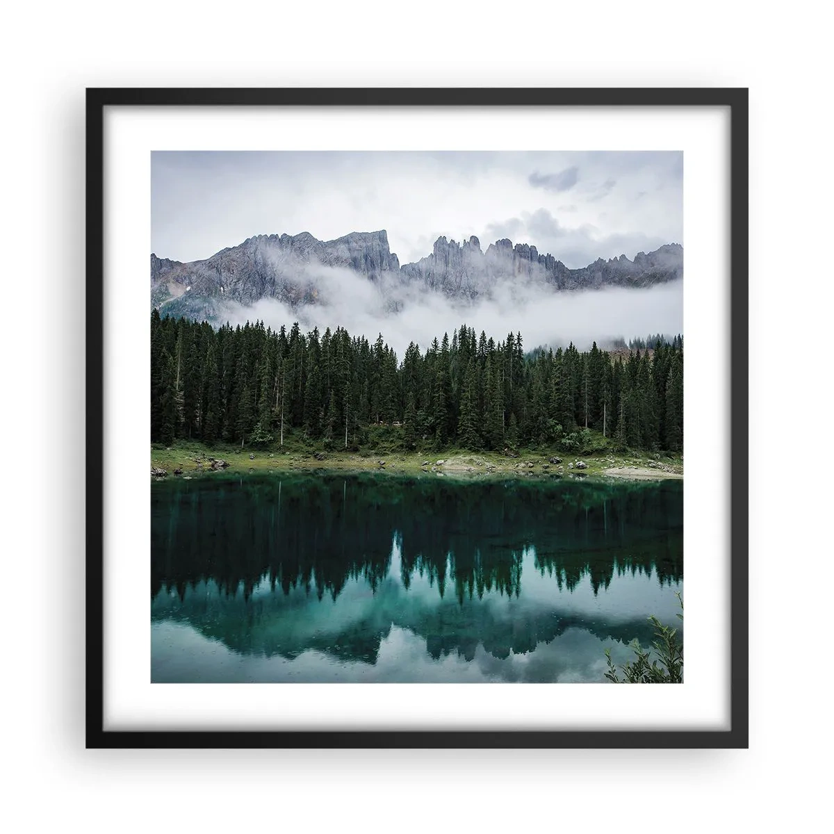 Affiche dans un cadre noir - Poster - Chut, chut, ne réveillons pas l'eau qui dort - 50x50 cm