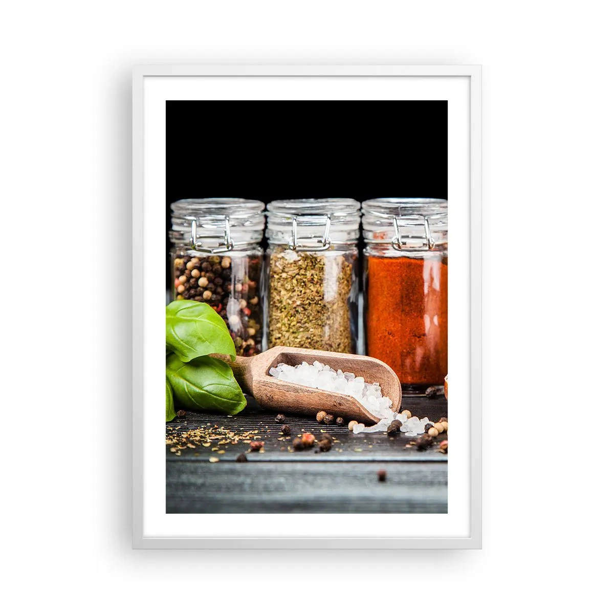Affiche dans un cadre blanc - Poster - Pour que la vie ait du goût - 50x70 cm