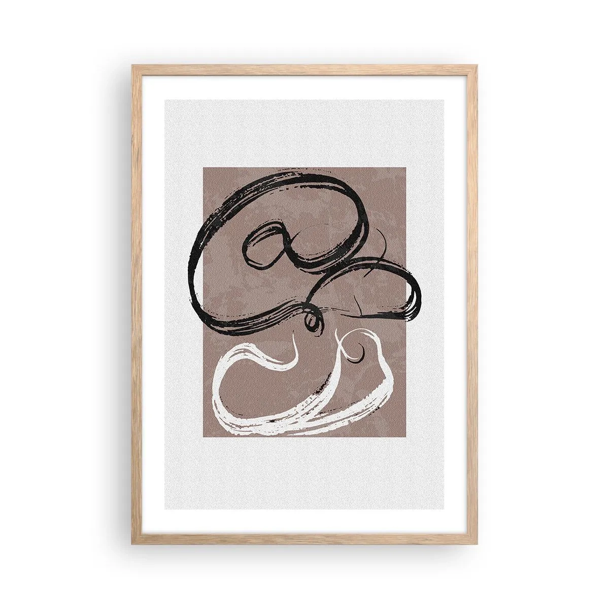 Affiche dans un chêne clair - Poster - Composition – la recherche de la plénitude - 50x70 cm