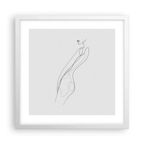 Affiche dans un cadre blanc - Poster - Juste une promesse - 40x40 cm