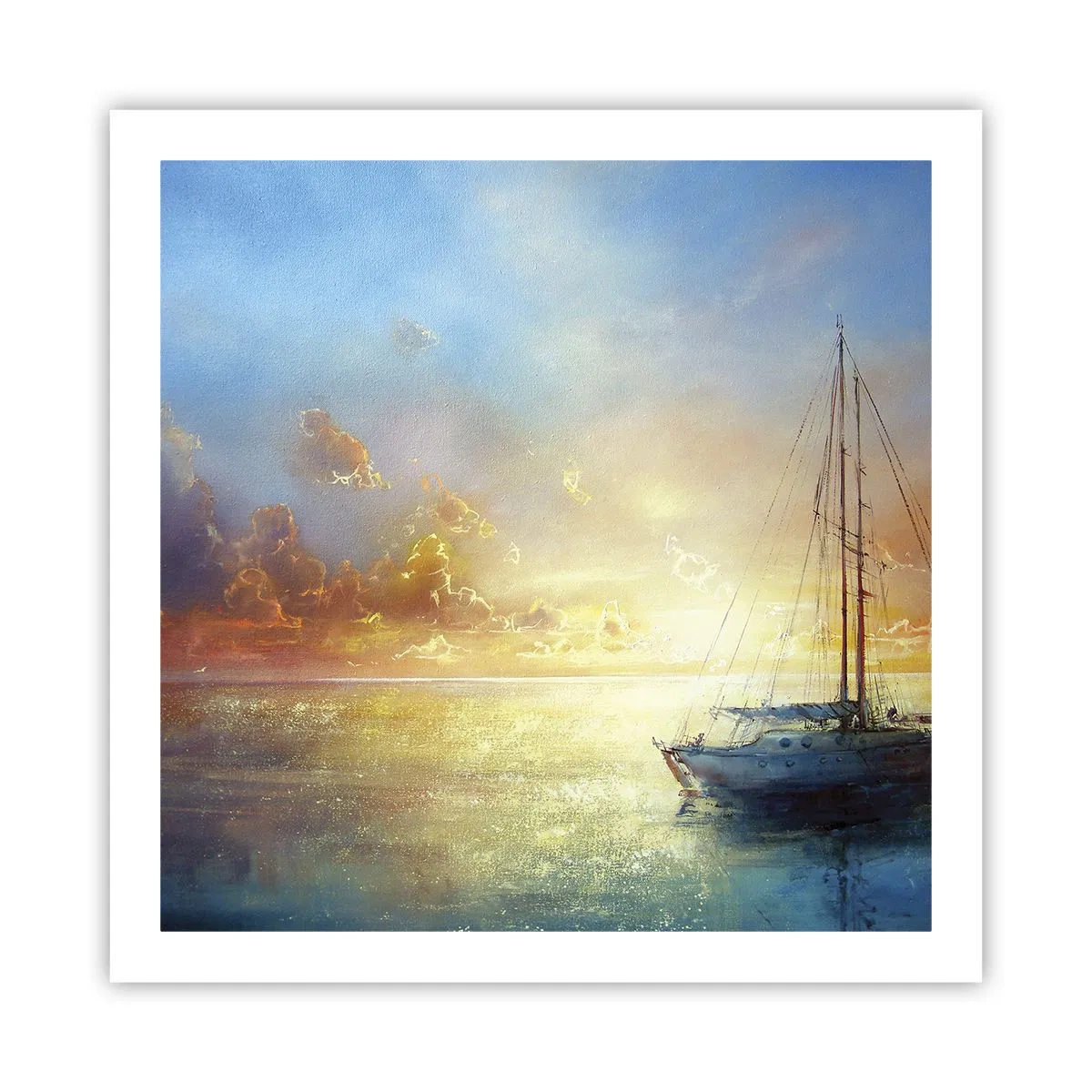 Affiche - Poster - Dans une baie dorée - 60x60 cm