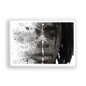 Affiche dans un cadre blanc - Poster - Découvrez l'esprit primal - 100x70 cm