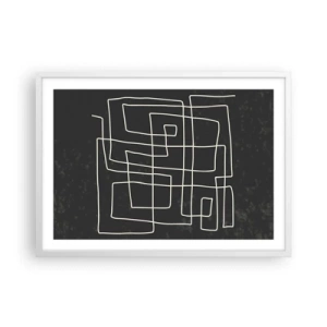 Affiche dans un cadre blanc - Poster - Pas aussi simple - 70x50 cm