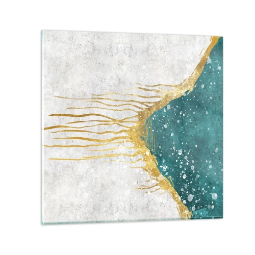 Impression sur verre - Image sur verre - Marée dorée - 70x70 cm
