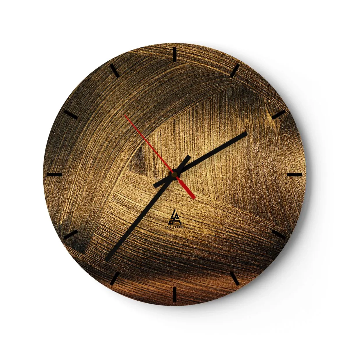 Horloge murale - Pendule murale - Dans un labyrinthe en or - 40x40 cm