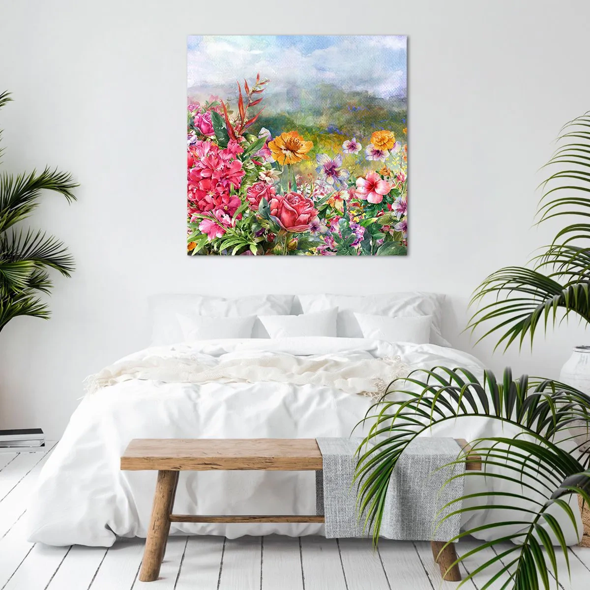 Impression sur toile - Image sur toile - Un jardin devenu fou - 50x50 cm