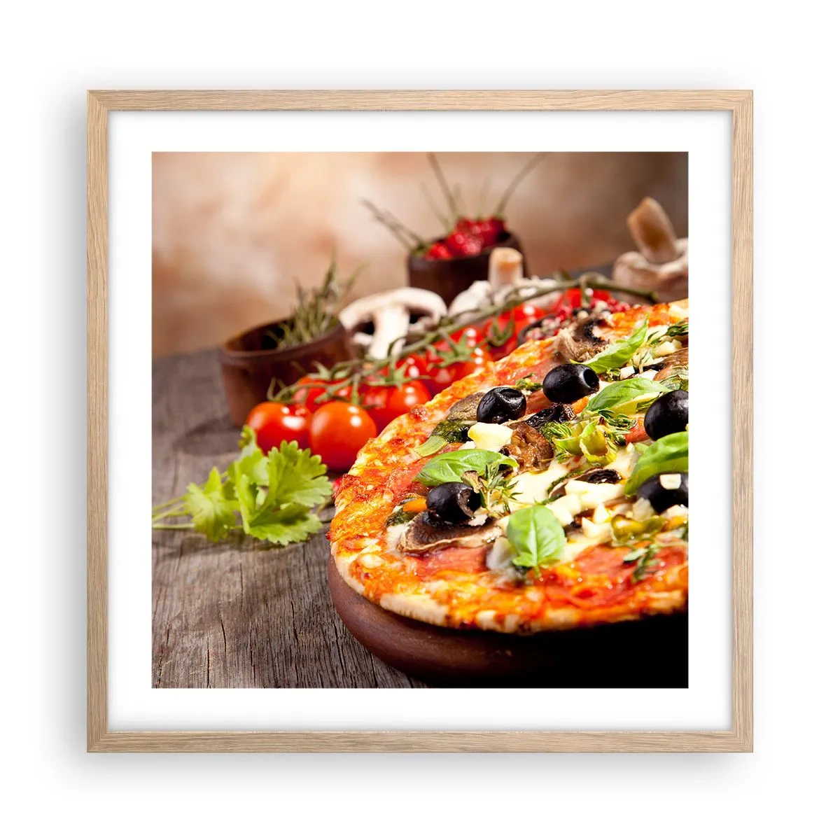 Affiche dans un chêne clair - Poster - Des ingrédients telluriques - 50x50 cm