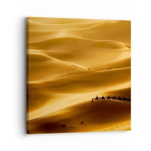 Impression sur toile - Image sur toile - Caravane sur les vagues du désert - 30x30 cm