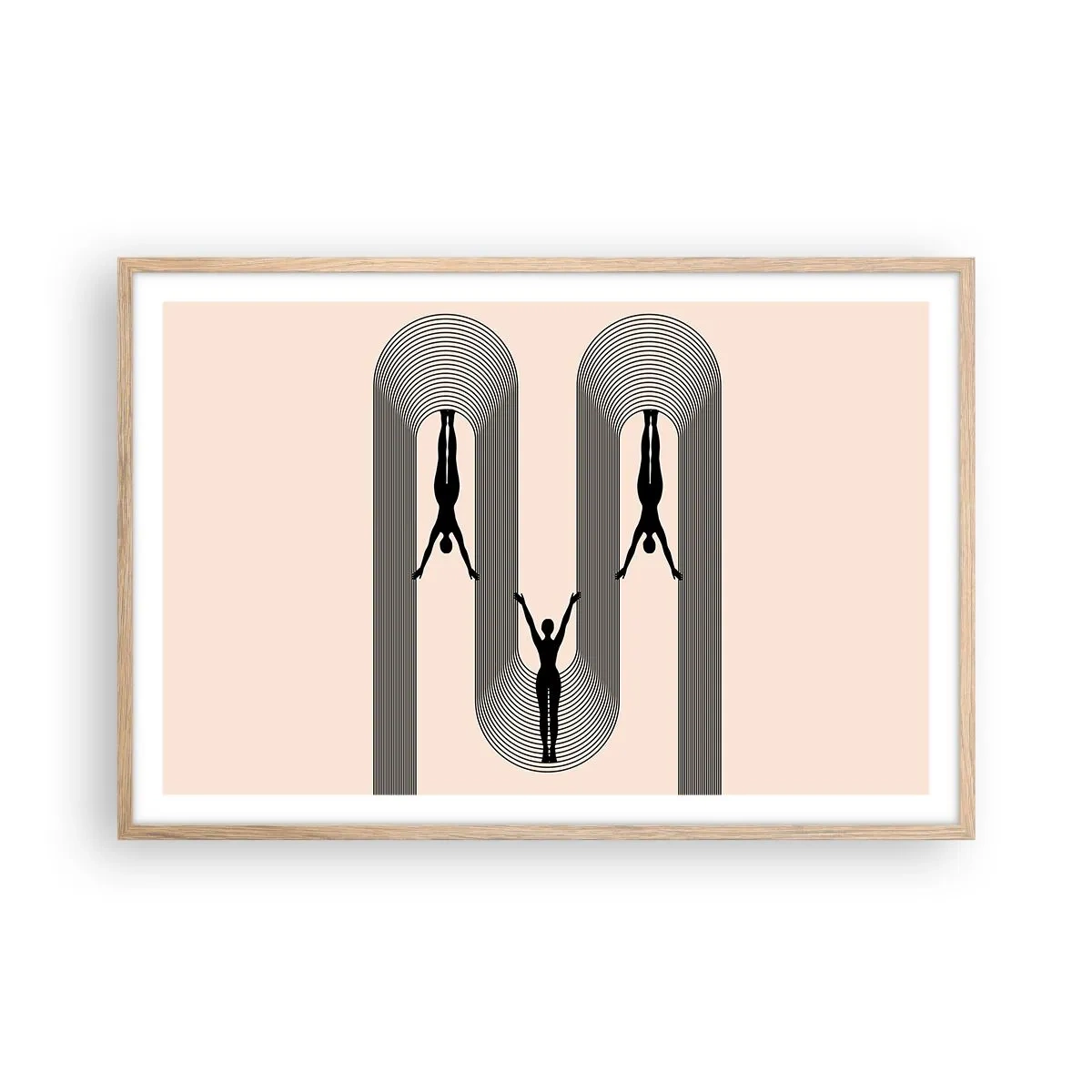 Affiche dans un chêne clair - Poster - Les jambes en l’air - 91x61 cm