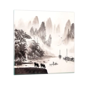 Impression sur verre - Image sur verre - Le quotidien exotique de l'Orient - 50x50 cm