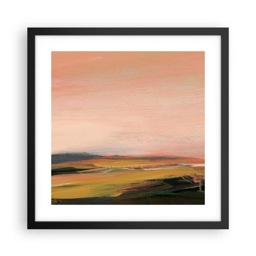 Affiche dans un cadre noir - Poster - Dans les tons de roses - 40x40 cm