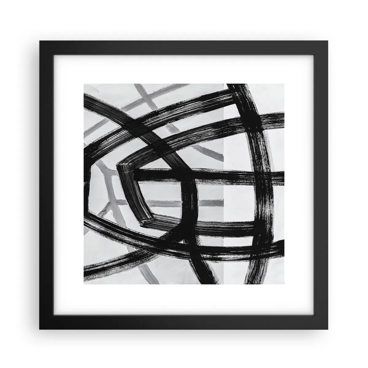 Affiche dans un cadre noir - Poster - Profondeur du bâtiment - 30x30 cm