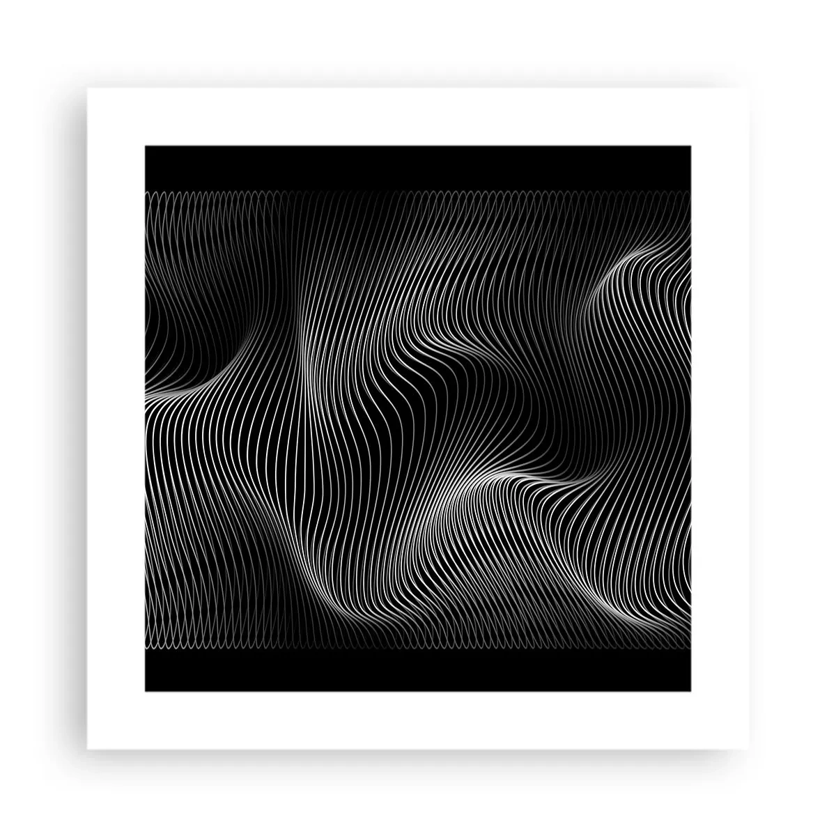 Affiche - Poster - Danse de lumière dans l'espace - 40x40 cm