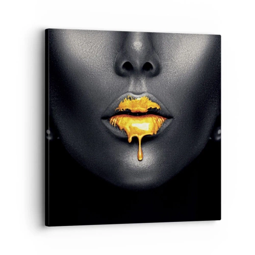 Impression sur toile - Image sur toile - Bouche d'or - 30x30 cm