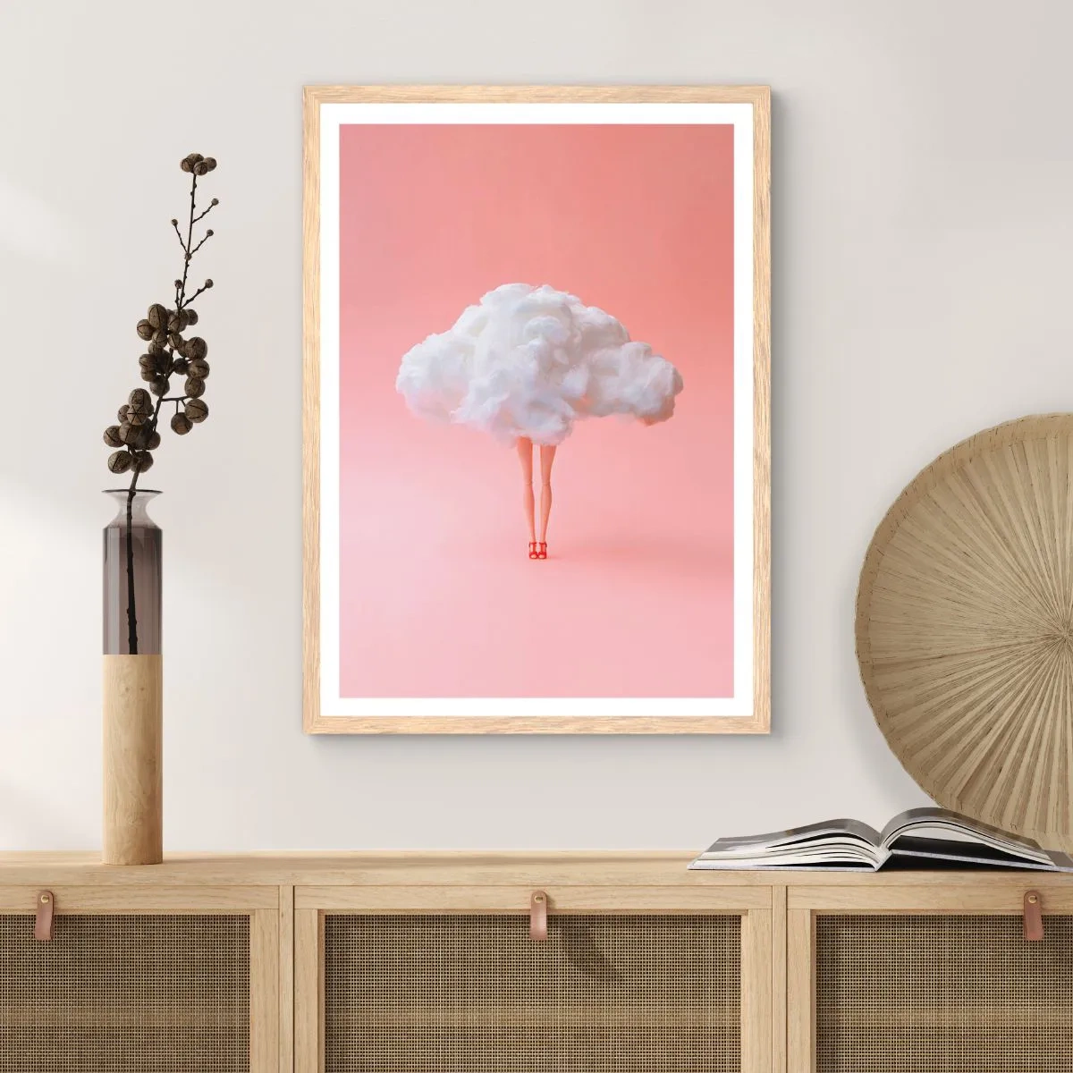 Affiche dans un chêne clair - Poster - Douce promesse - 50x70 cm