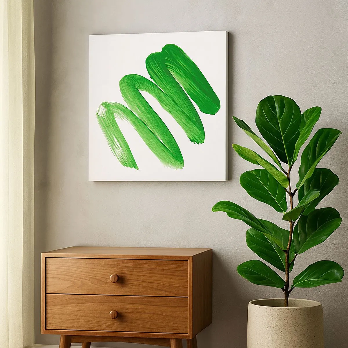 Impression sur toile - Image sur toile - Blague verte - 30x30 cm