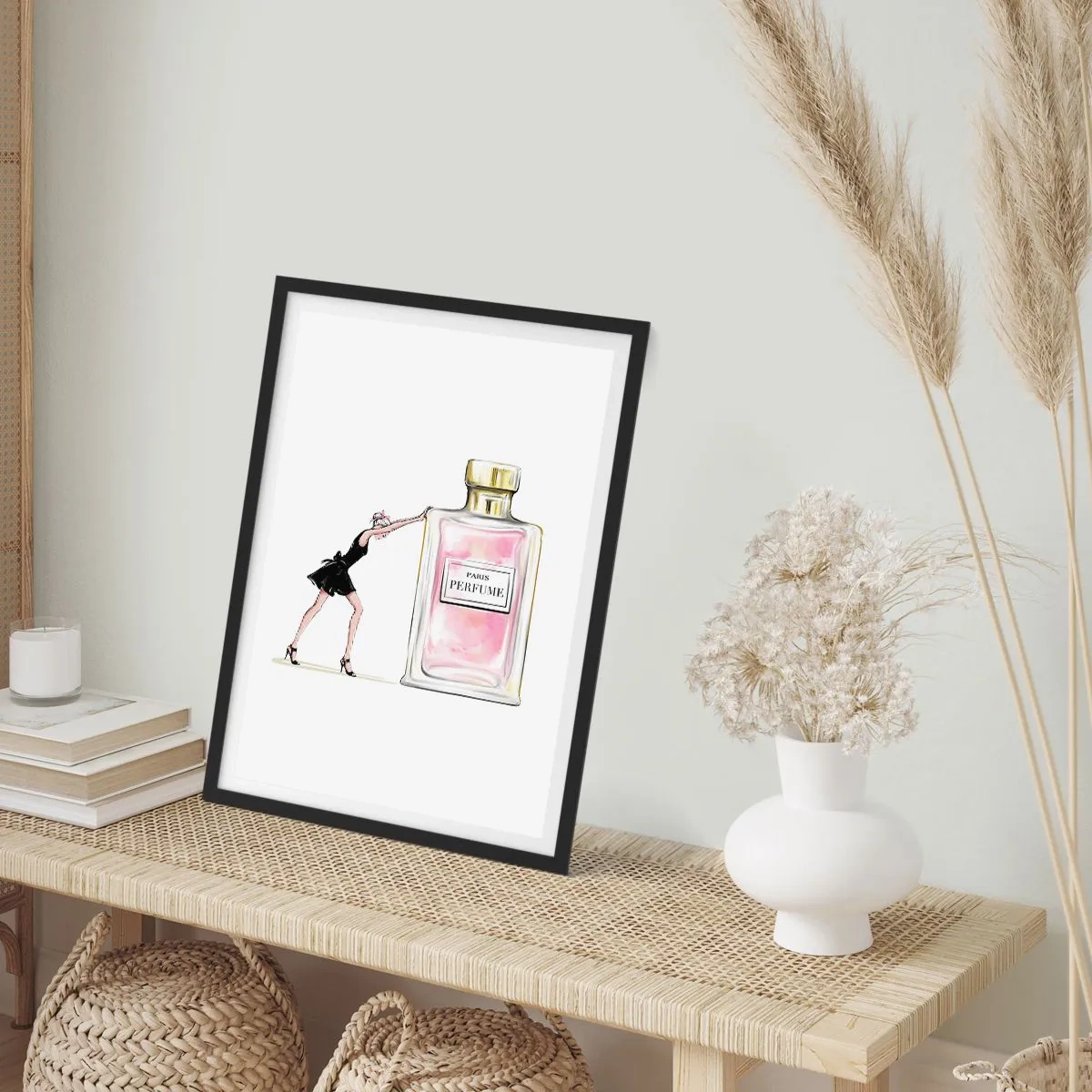 Affiche dans un cadre noir - Poster - L'essence des femmes - 30x40 cm