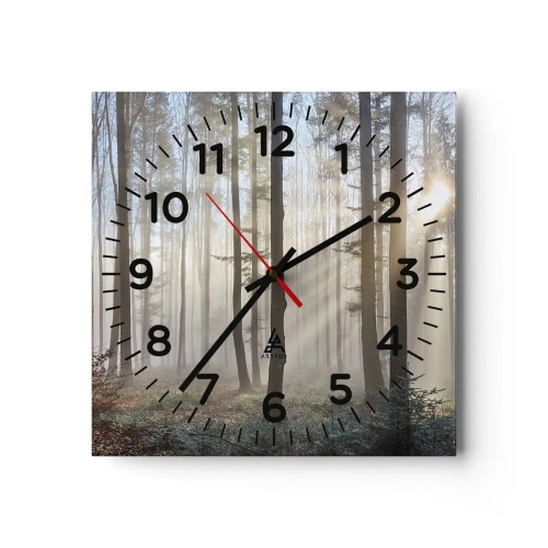 Horloge murale - Pendule murale - Le brouillard s'est aussi réveillé - 40x40 cm