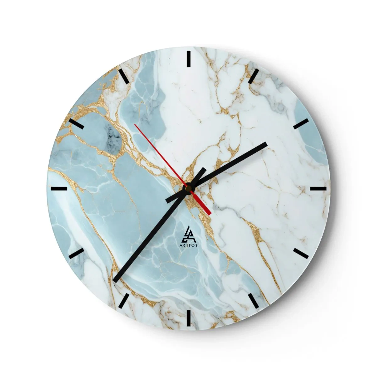 Horloge murale - Pendule murale - Richesse en pierre - 30x30 cm