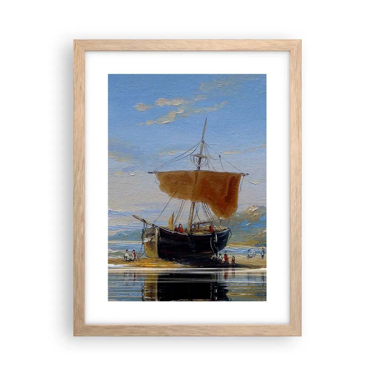 Affiche dans un chêne clair - Poster - Eau, terre, air - 30x40 cm