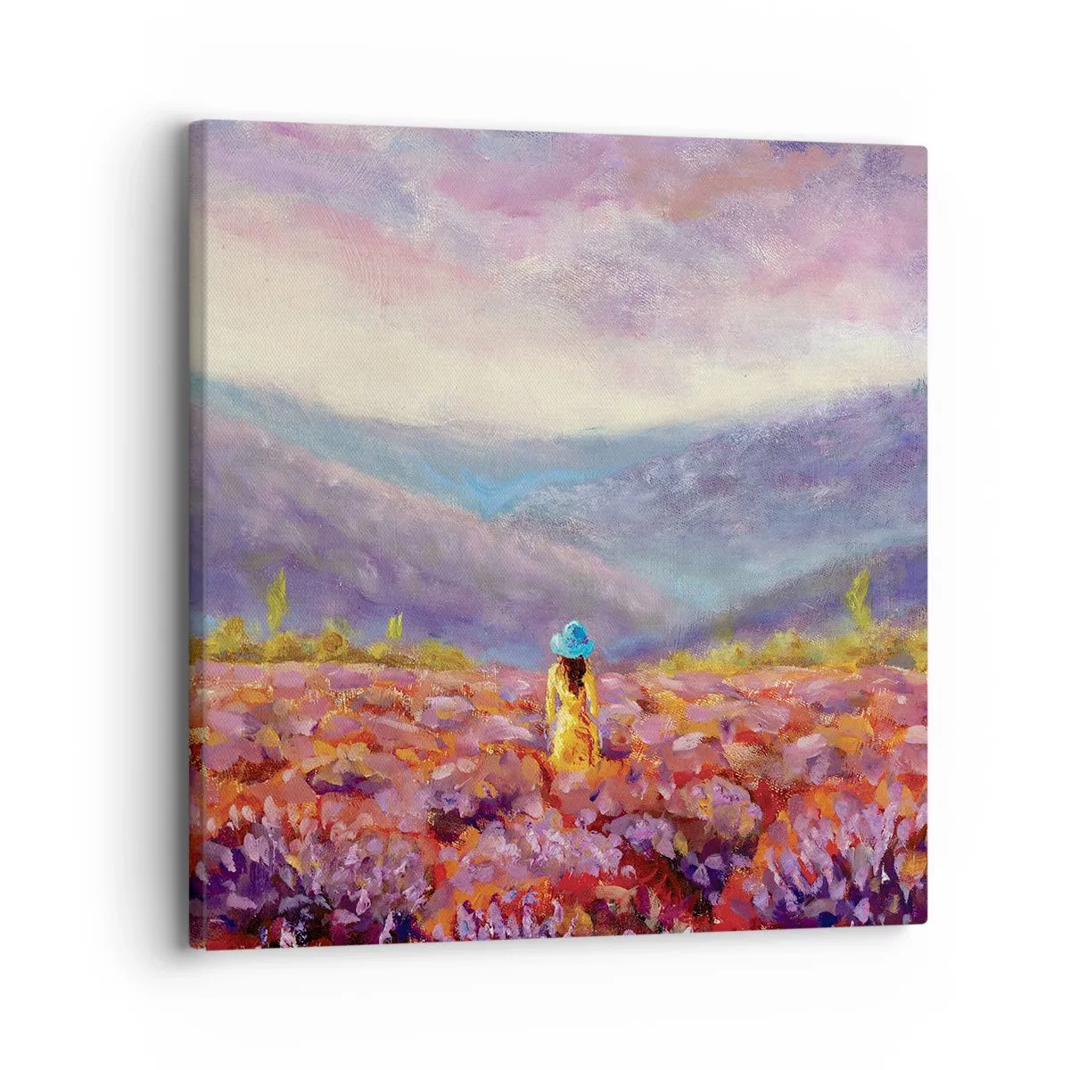 Impression sur toile - Image sur toile - Dans un monde lavande - 30x30 cm