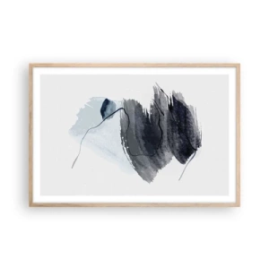 Affiche dans un chêne clair - Poster - Intensité et mouvement - 91x61 cm