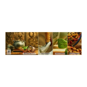 Échantillon de Papier Peint Premium Sand - Un traité sur la consommation de thé - La gastronomie, Thé, Herbes séchées - 100x30 cm