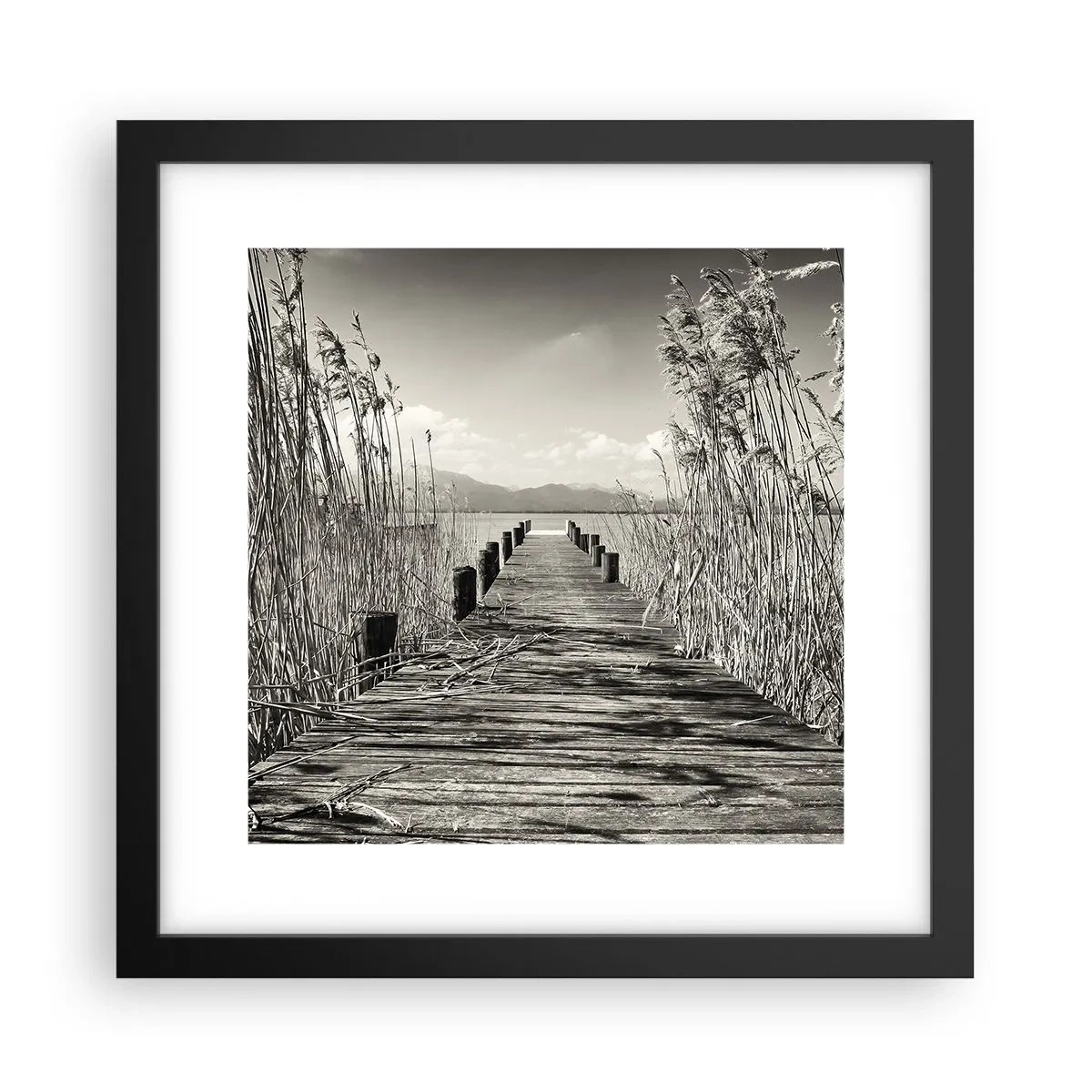 Affiche dans un cadre noir - Poster - Dans le calme de l'herbe - 30x30 cm
