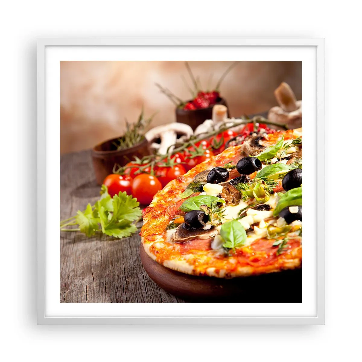 Affiche dans un cadre blanc - Poster - Des ingrédients telluriques - 60x60 cm