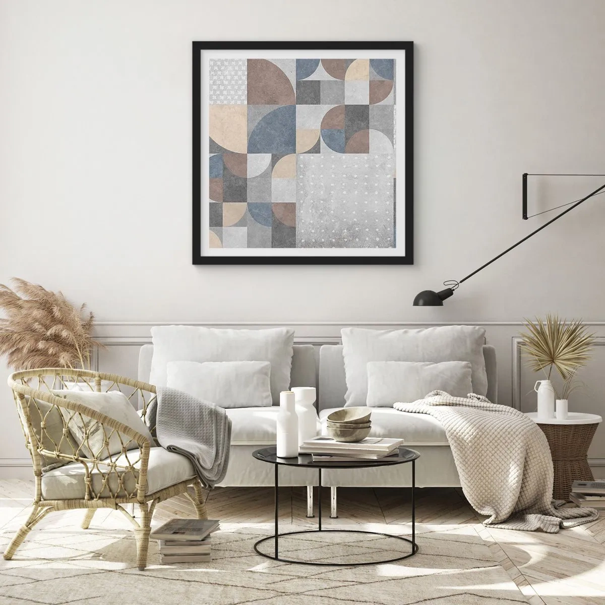 Affiche dans un cadre noir - Poster - Fantaisie de la céramique  - 60x60 cm