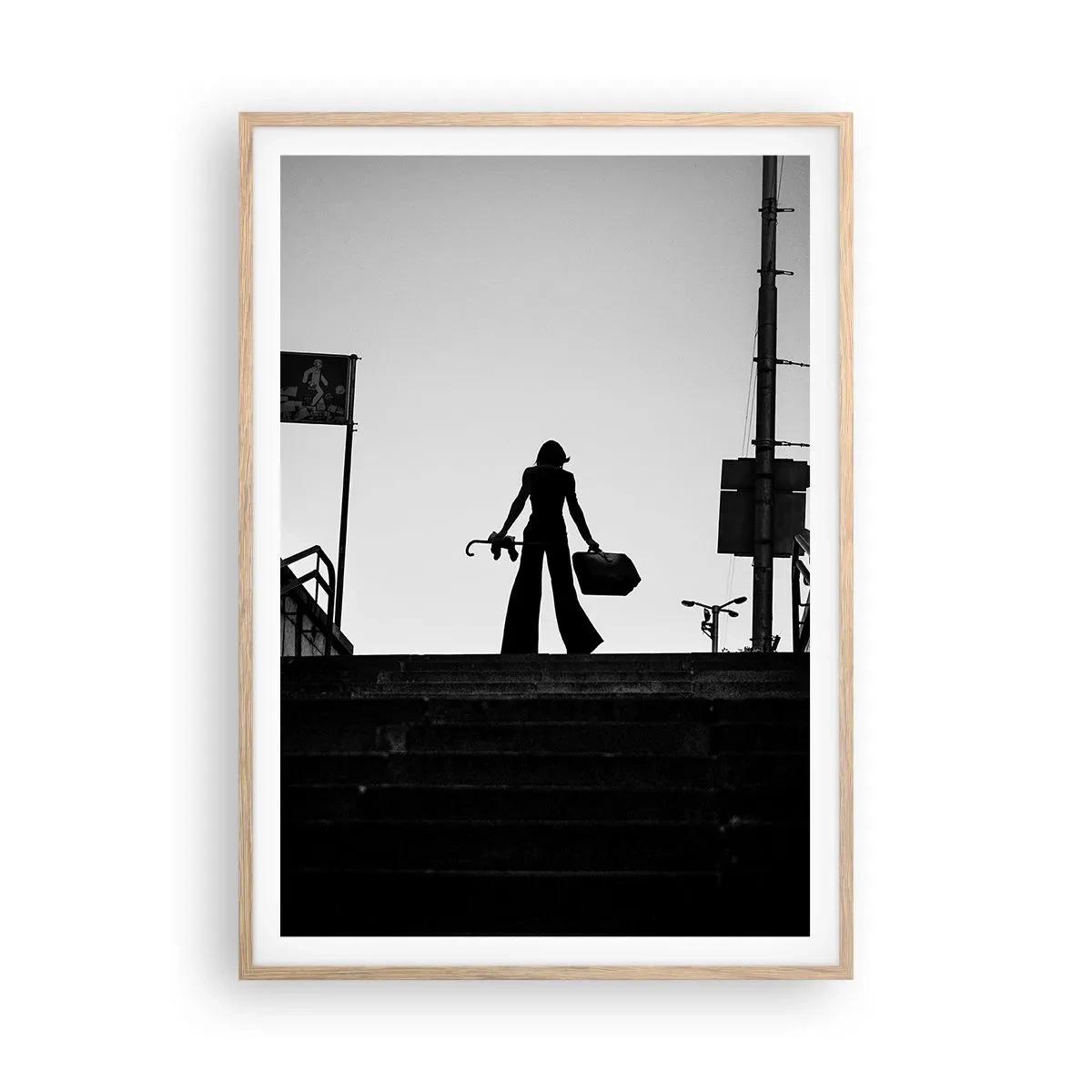 Affiche dans un chêne clair - Poster - Pèlerinage urbain - 70x100 cm