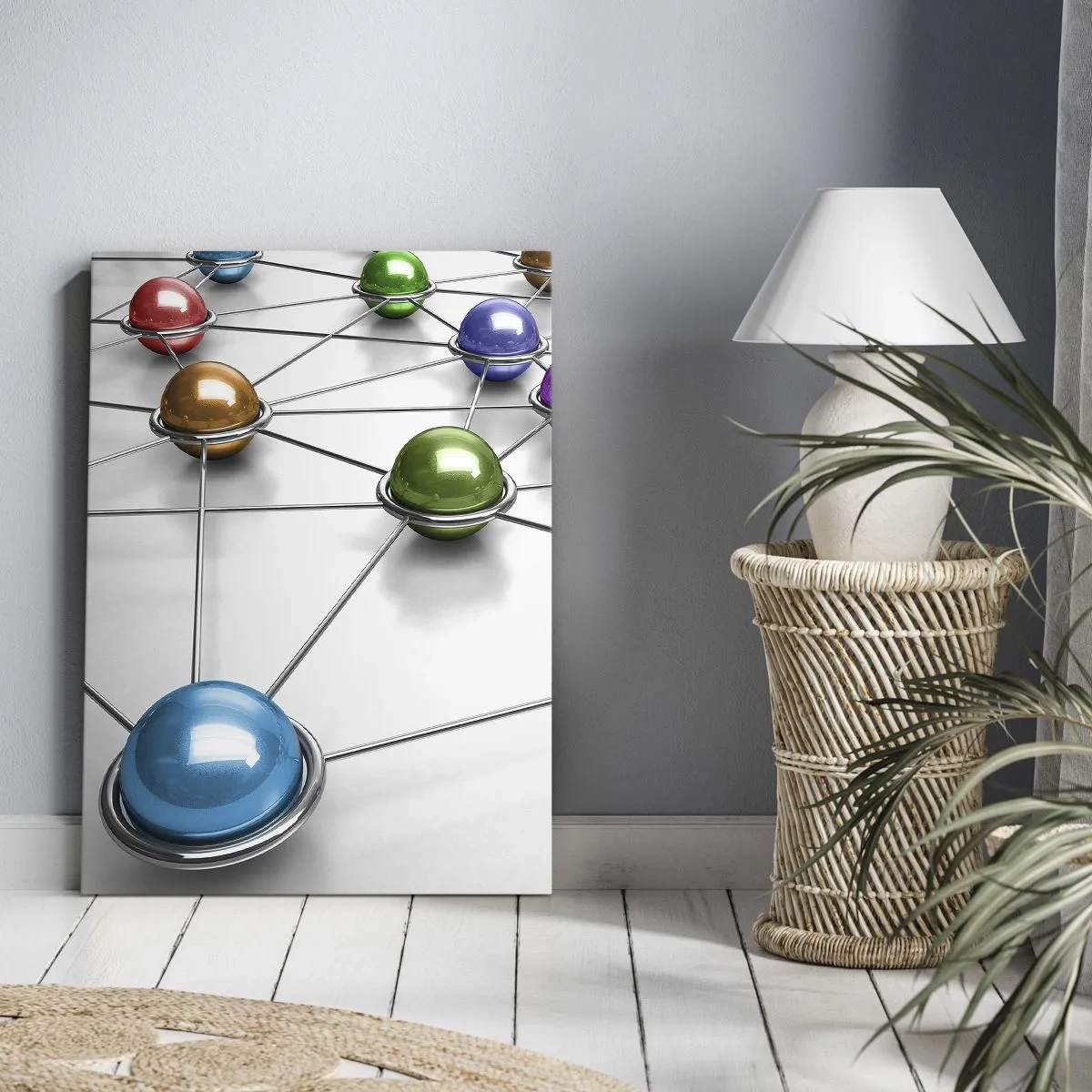 Impression sur toile - Image sur toile - Toile d'araignée cosmique - 45x80 cm