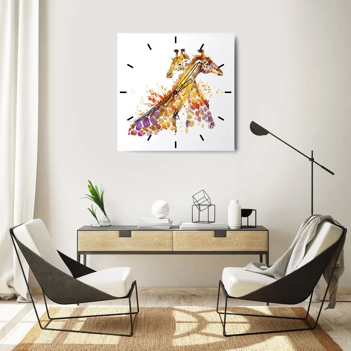 Horloge murale - Pendule murale - Est-ce de l'amitié ou de l'amour? - 40x40 cm