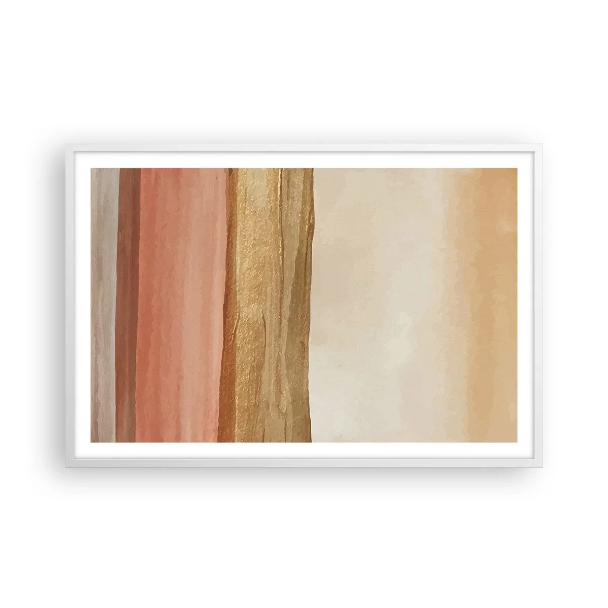 Affiche dans un cadre blanc - Poster - Composition verticale - 91x61 cm