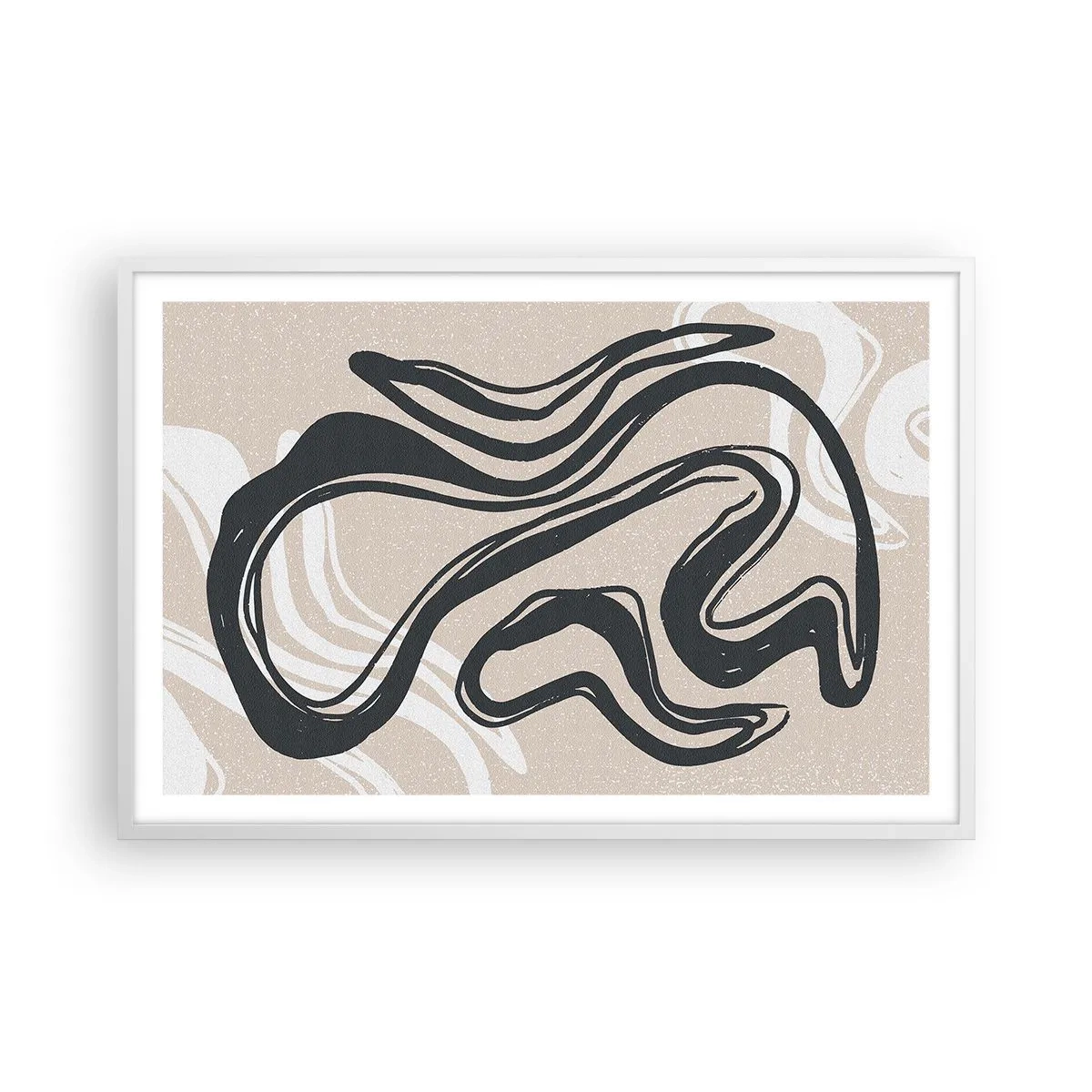 Affiche dans un cadre blanc - Poster - Expression multipliée - 91x61 cm