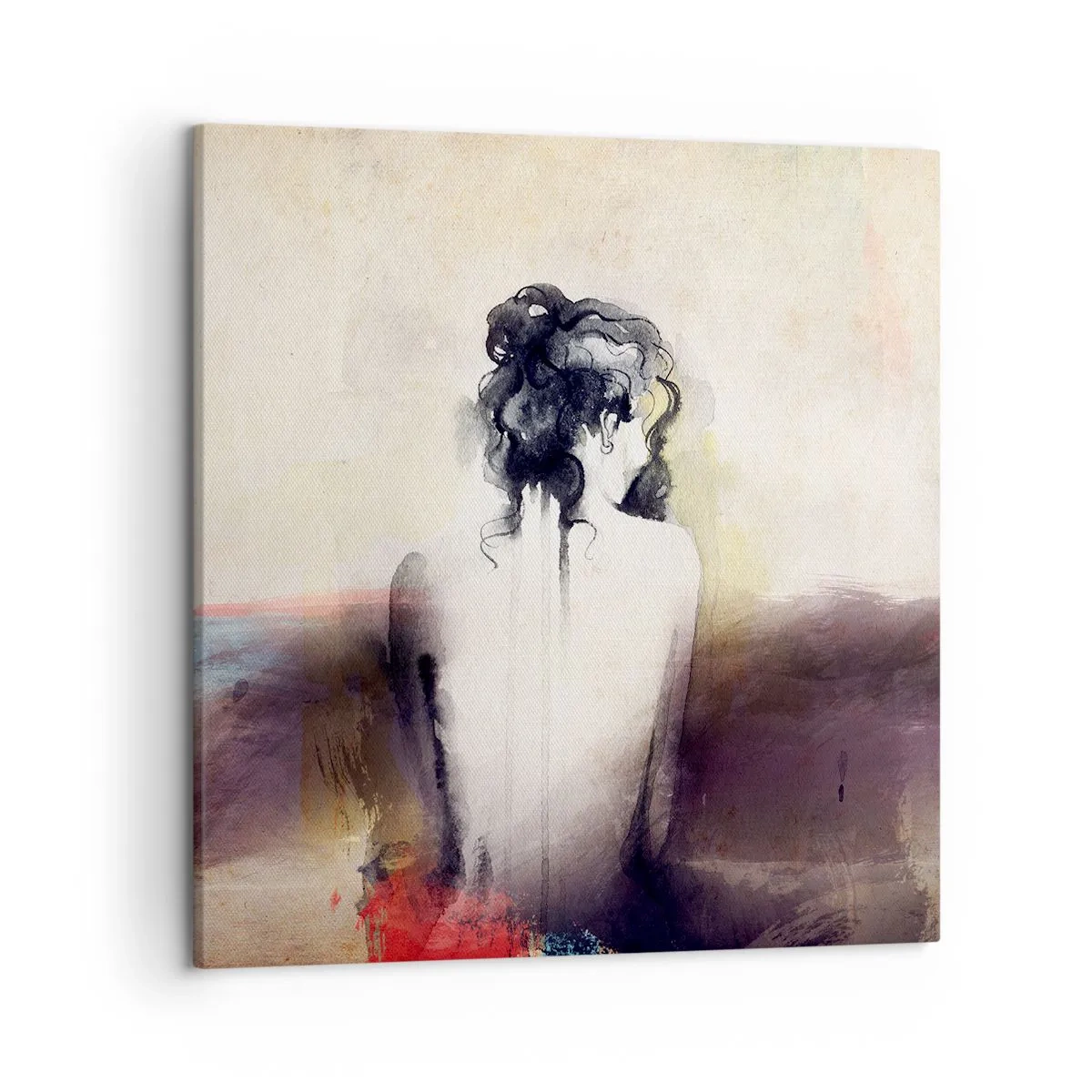 Impression sur toile - Image sur toile - Lignes lisses, formes ovales - 50x50 cm