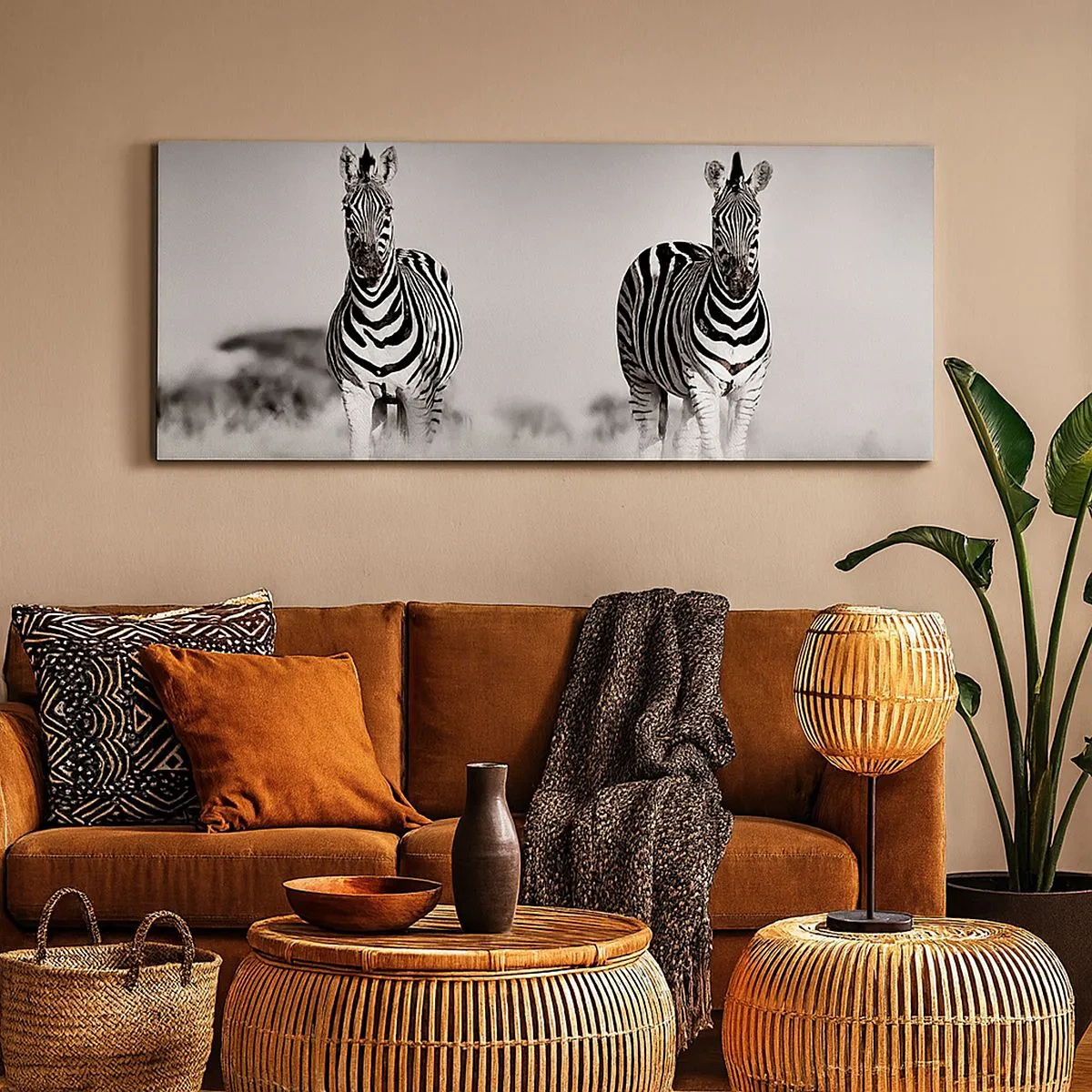 Impression sur toile - Image sur toile - Le monde est bel et bien noir et blanc - 100x40 cm