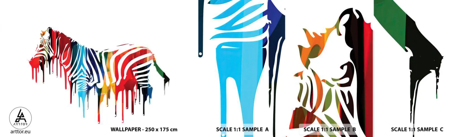 Échantillon De Papier Peint Standard Eco - Pas seulement en noir et blanc - Abstraction, Côtes, Graphique - 100x30 cm