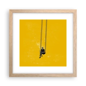 Affiche dans un chêne clair - Poster - Un jour comme tous les jours - 30x30 cm
