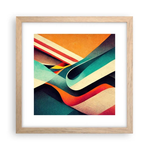 Affiche dans un chêne clair - Poster - Composition intense - 30x30 cm