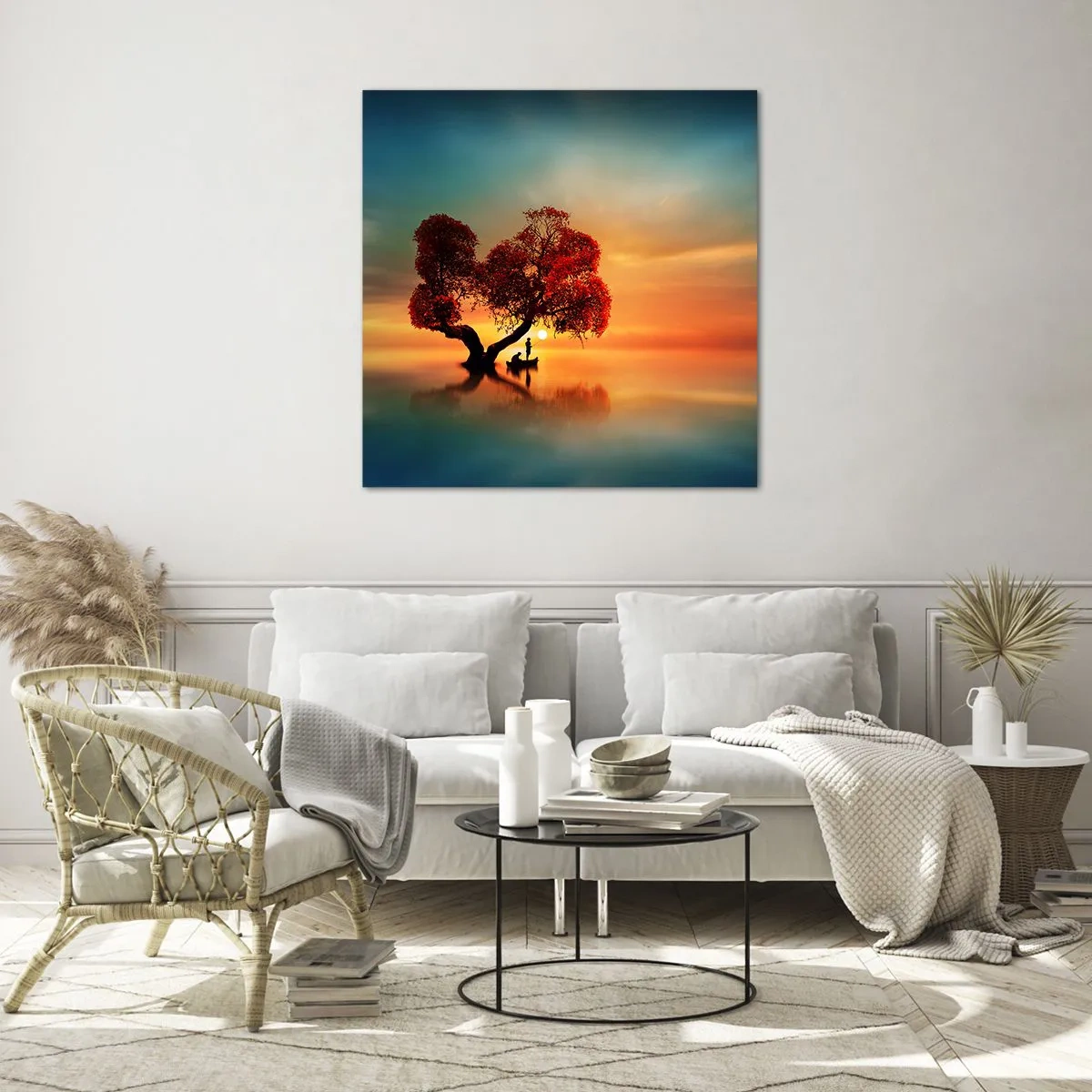 Impression sur verre - Image sur verre - Plénitude et éloignement sans monde - 50x50 cm