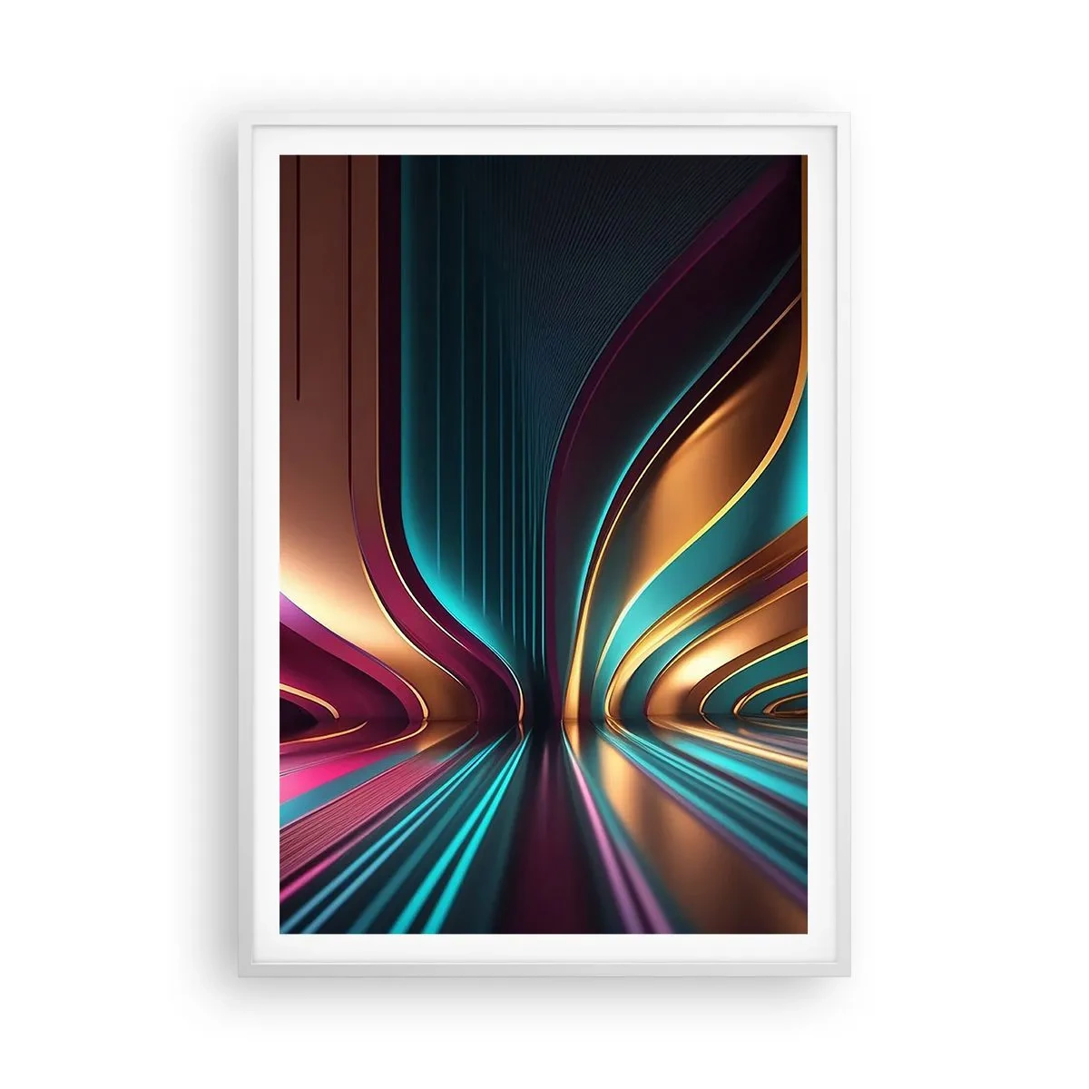 Affiche dans un cadre blanc - Poster - Architektura światła - 70x100 cm