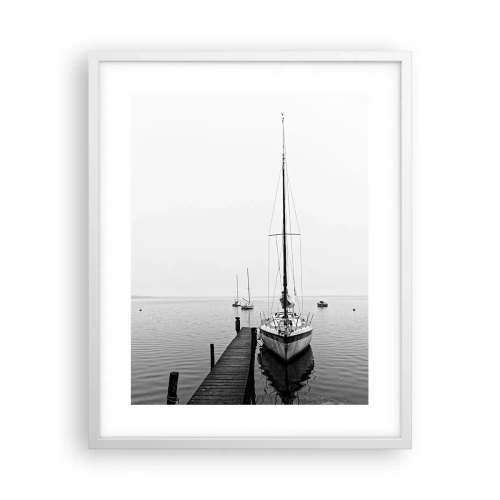 Affiche dans un cadre blanc - Poster - Prêt pour la route - 40x50 cm