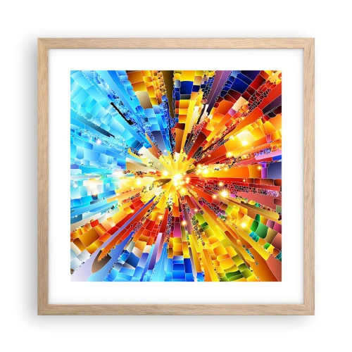 Affiche dans un chêne clair - Poster - In medias res - 40x40 cm