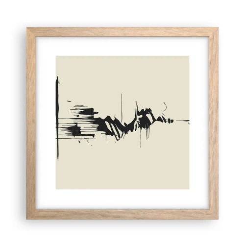 Affiche dans un chêne clair - Poster - Abstraction hâtive - 30x30 cm