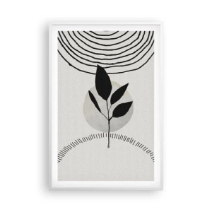 Affiche dans un cadre blanc - Poster - Composition : rituels de la nature - 61x91 cm