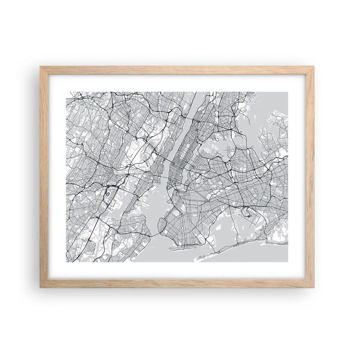 Affiche dans un chêne clair - Poster - Anatomie de la métropole - 50x40 cm